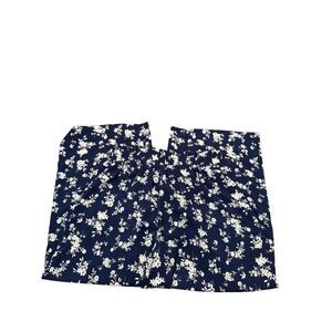 Olrik Flowy Blue and Cream Floral Pants- size XL